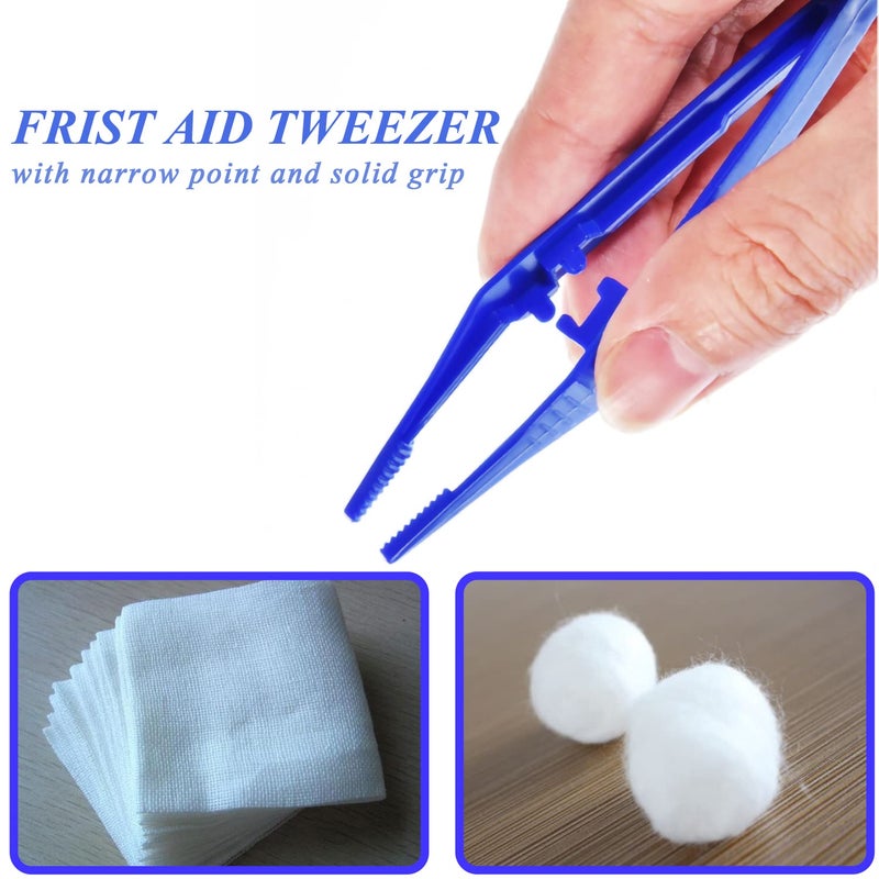 LabAider First Aid Tweezers, Plastic Tweezers, Disposable Forceps for Medical, Crafts, Dressing, Gauze, Lab, School, Elementary Science - Image 4